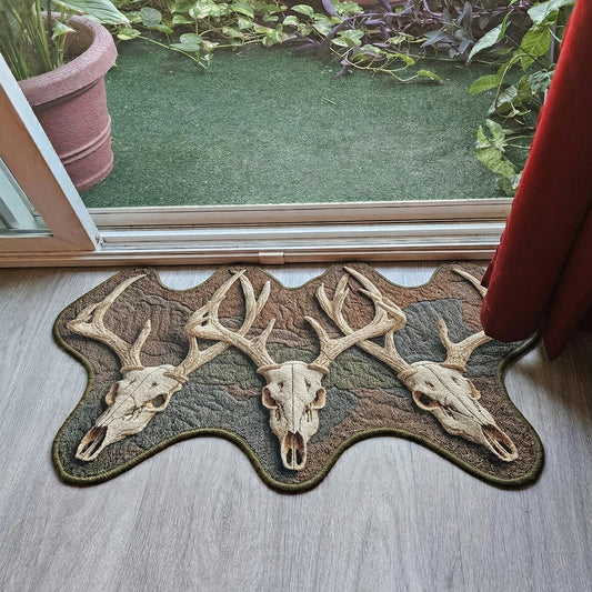 Trio Skulls Custom Shape Doormat NCU0NNT3133