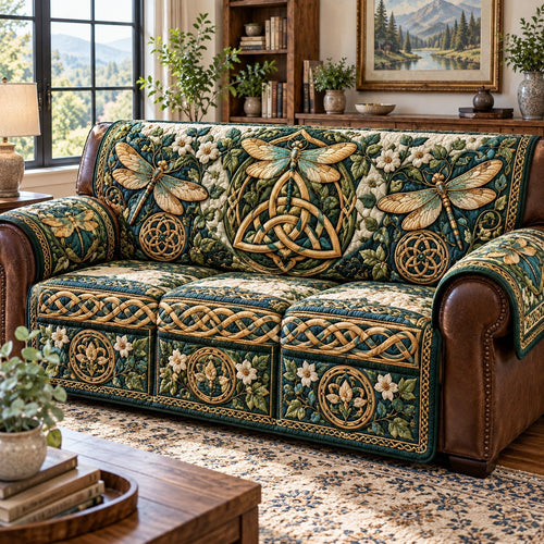 Triquetra Trio Quilted Sofa Cover TZL0TD424