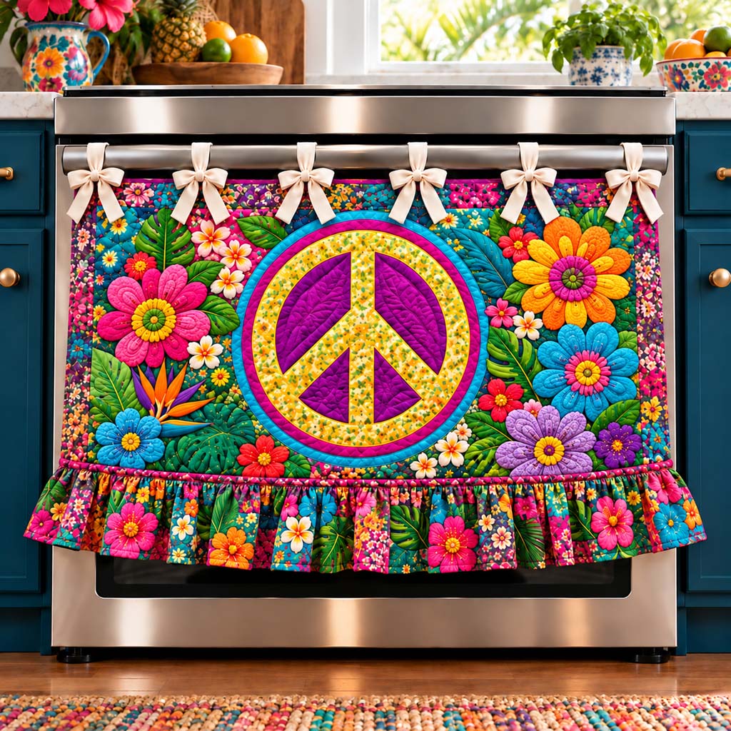 Tropical Bloom Peace Oven Curtain TZL0HH0219