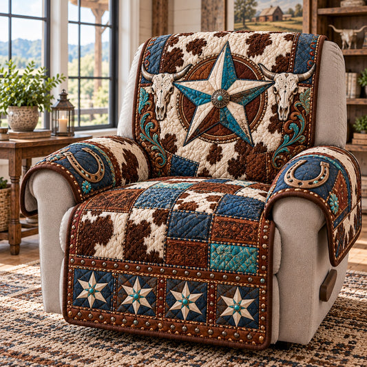 Turquoise Star Quilted Sofa Cover TZL0TD416