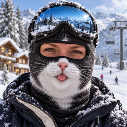 Cat Face Funny Ski Mask NCU0TZL09