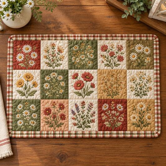 Vintage Blooms Quilted Placemat TZL0TV180