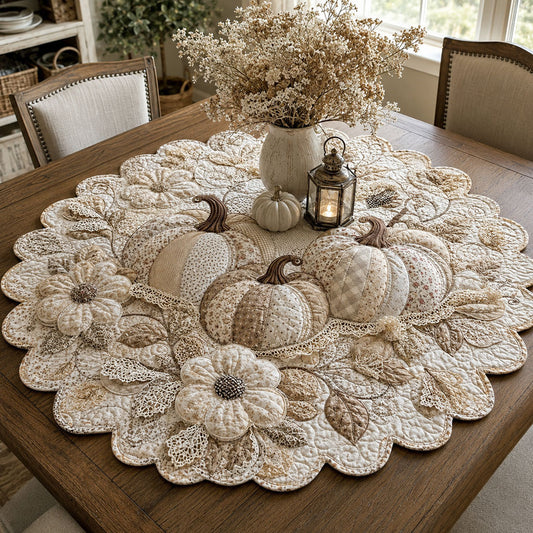 Vintage Harvest Medley Custom Shape Quilted Table Topper SN0PT446