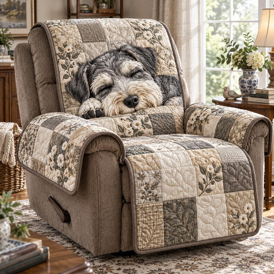 Vintage Schnauzer Winter Quilted Sofa Cover TZL0DV298