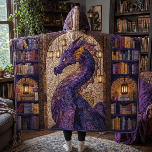 Violet Library Guardian Quilted Hooded Blanket TZL0DV037