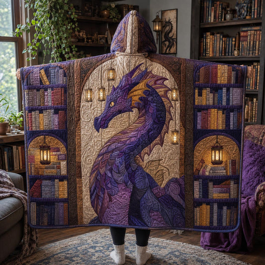 Violet Library Guardian Quilted Hooded Blanket TZL0DV037