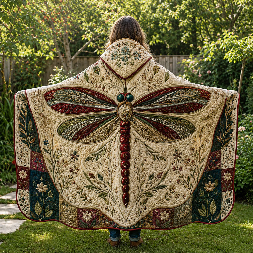 Whimsical Wildflower Wings Quilted Hooded Blanket TZL0PT0140