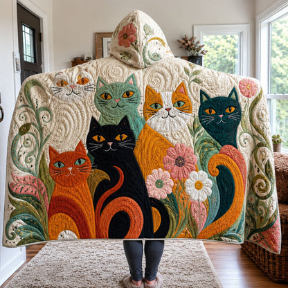 Whisker Portrait Quilted Hooded Blanket TZL0PT0166