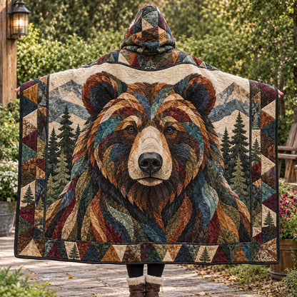 Wild Bear Spirit Quilted Hooded Blanket TZL0TV033