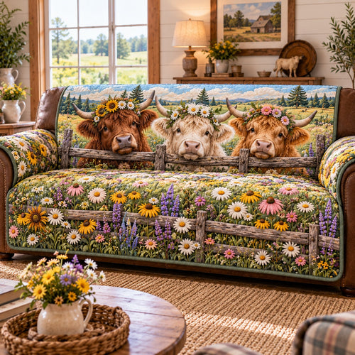 Wildflower Fence Herd Quilted Sofa Cover TZL0TD394