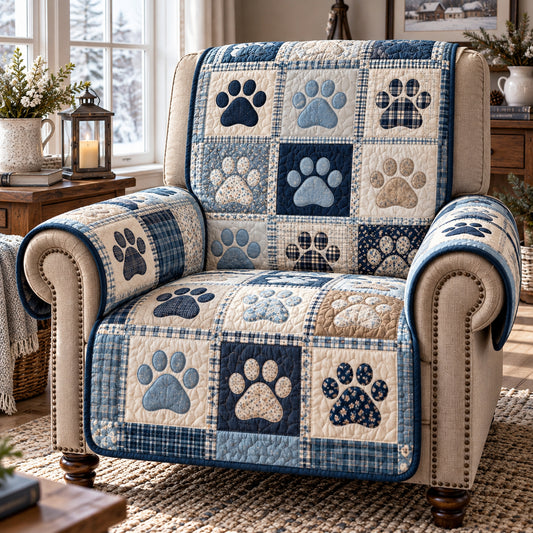 Winter Paw Quilted Sofa Cover TZL0DV395