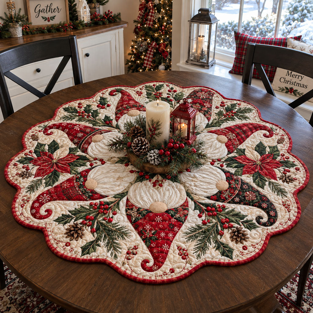 Winter Woods Holiday Custom Shape Quilted Table Topper TZL0PT0379
