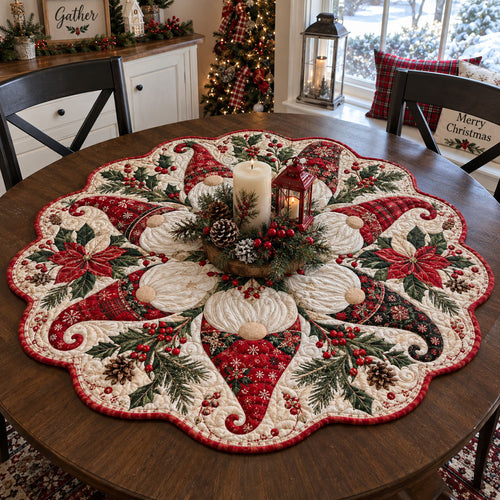 Winter Woods Holiday Custom Shape Quilted Table Topper TZL0PT0379