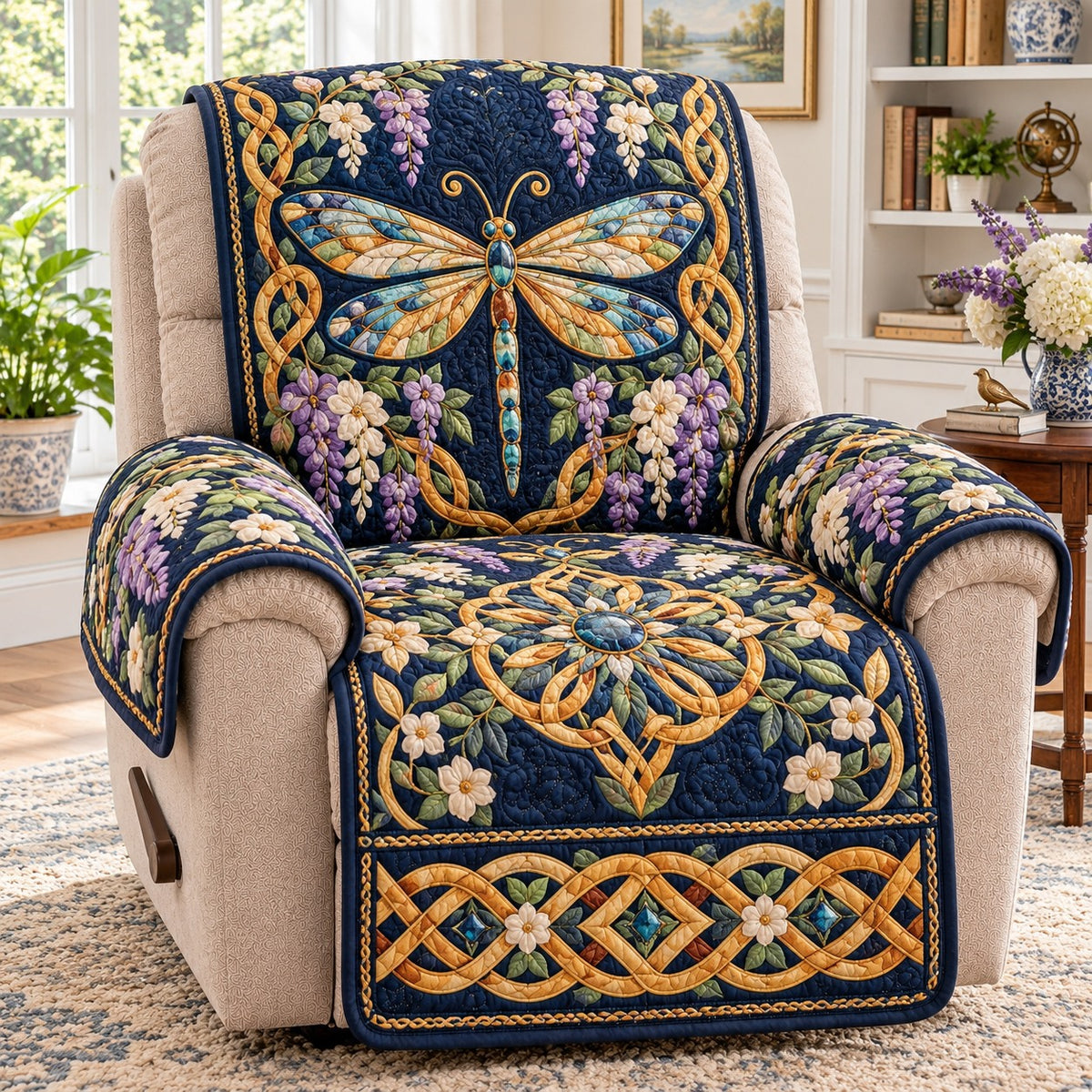 Wisteria Wings Quilted Sofa Cover TZL0TD420