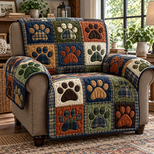 Woodland Trail Paw Patch Quilted Sofa Cover TZL0DV390