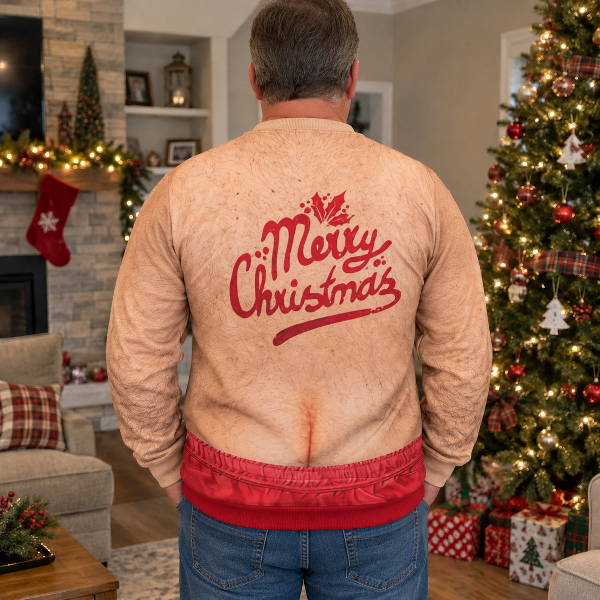 Santa Bod Personalized Ugly Sweatshirt TZL0TV071