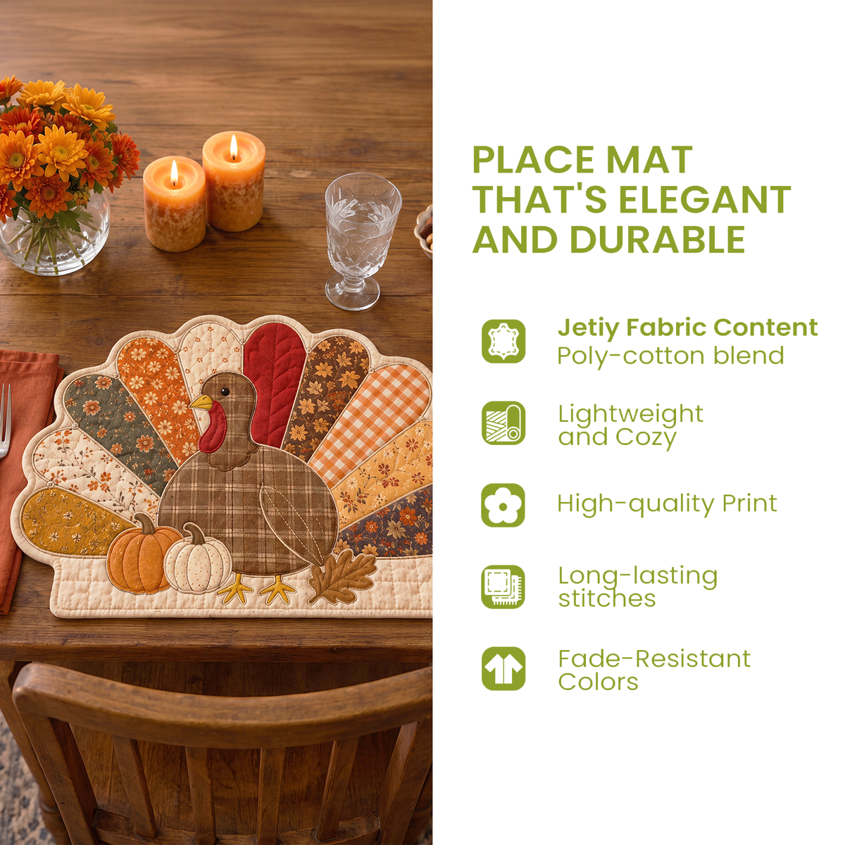 Spooky Paws Custom Shape Quilted Placemat SN0TD056