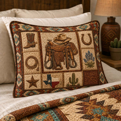 Cowboy Legacy Quilted Bedding Pillow Case NCU0QD035