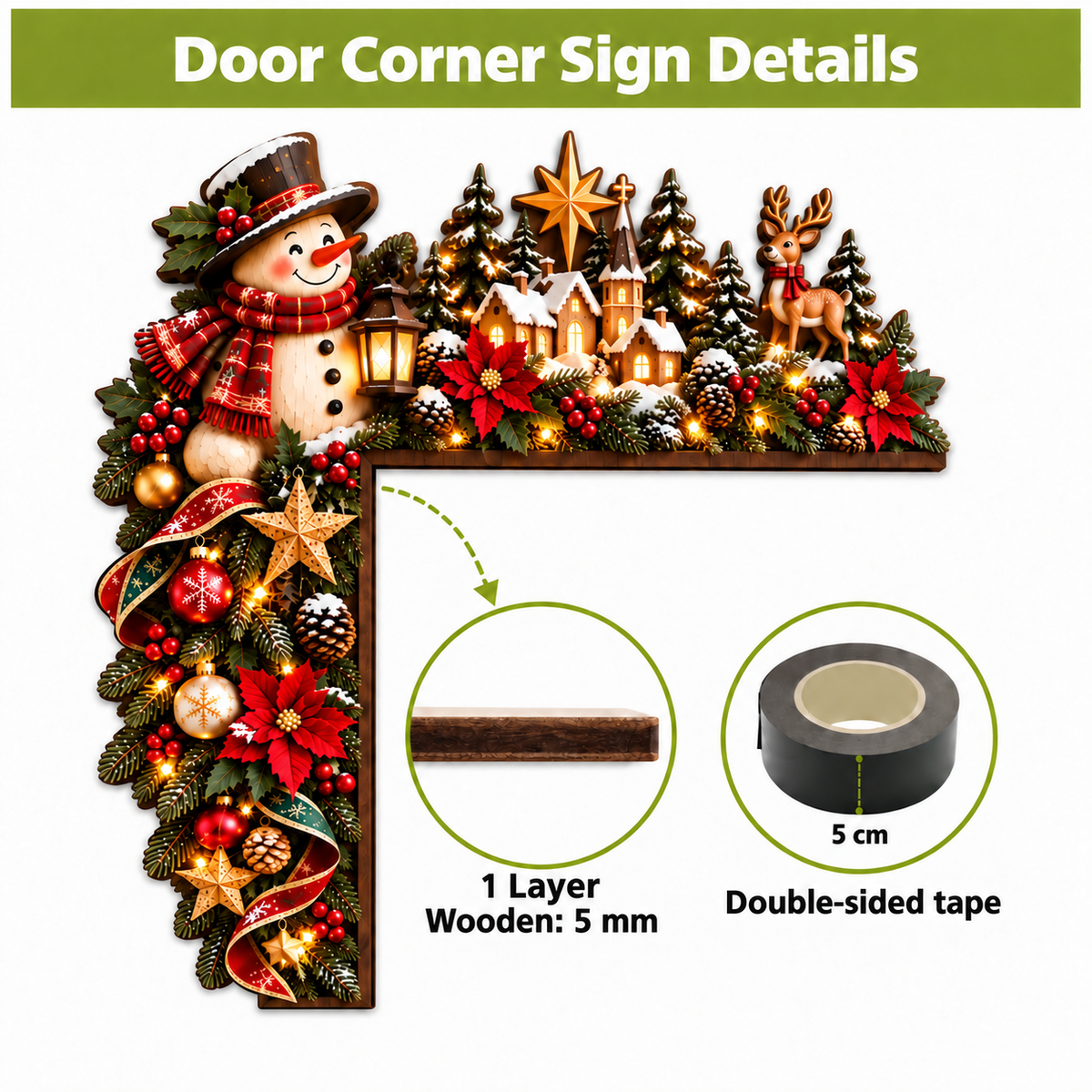 Christmas Door Corner Sign