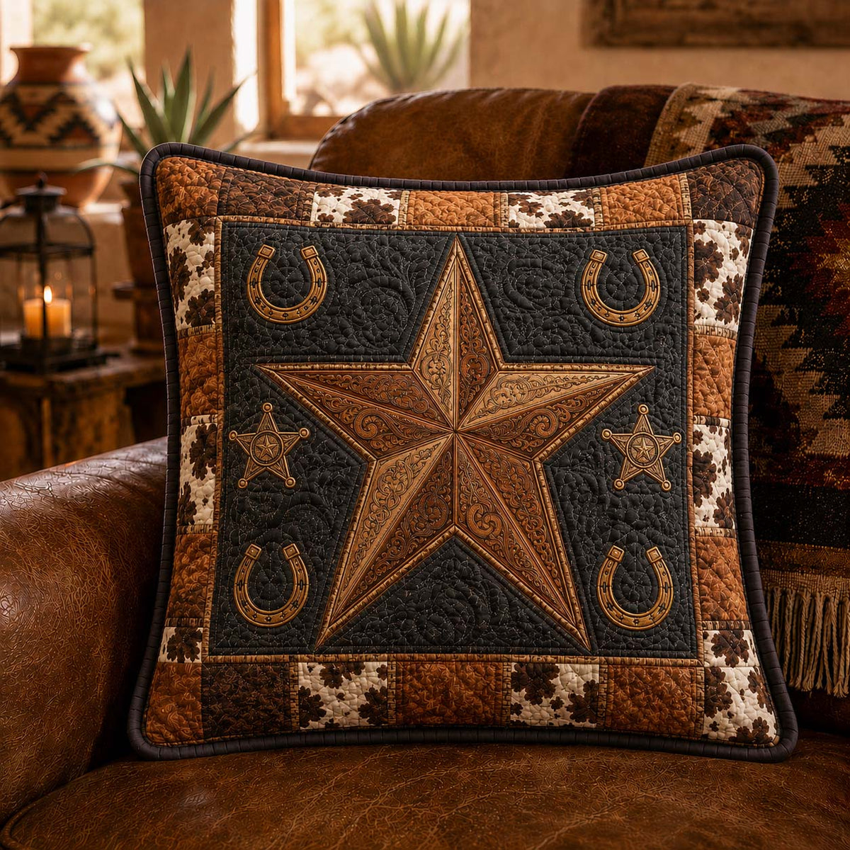 Bronco Star Quilted Pillow Case NCU0QD039