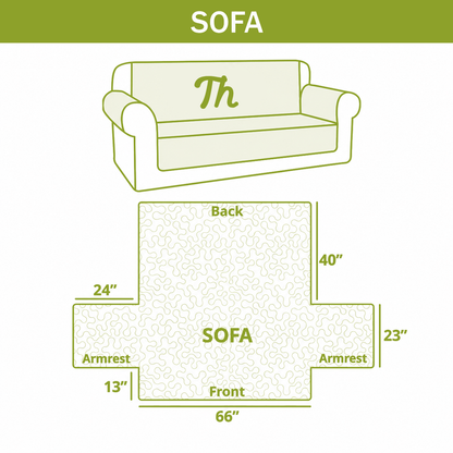 Deer Echo Quilted Sofa Cover NCU0DK10692