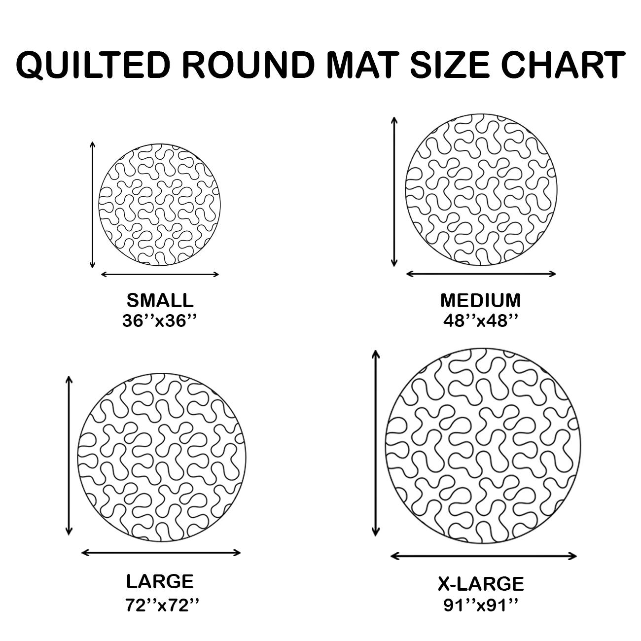 Bamboo Spirit Quilted Round Mat NCU0XD1077